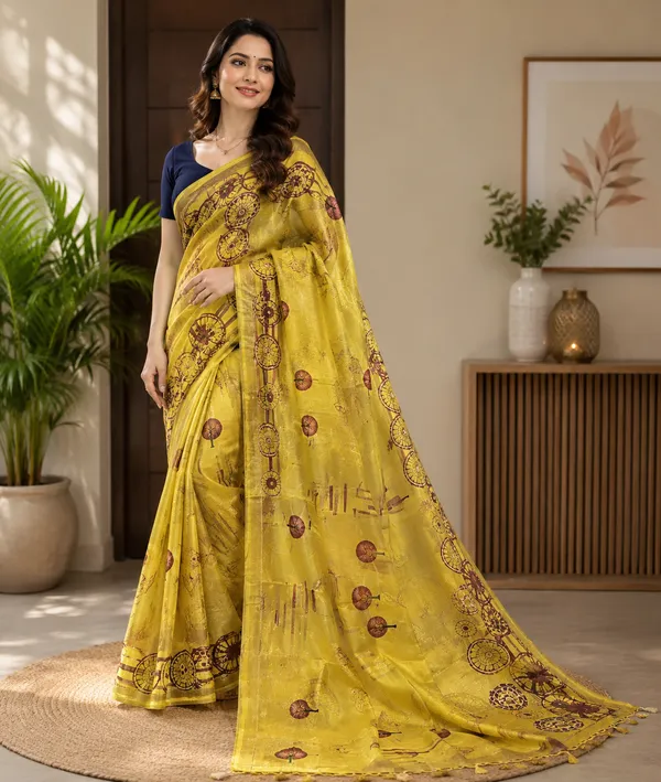 Yellow_Jhakat_Silk_Zari_Printed_Saree_For_Women