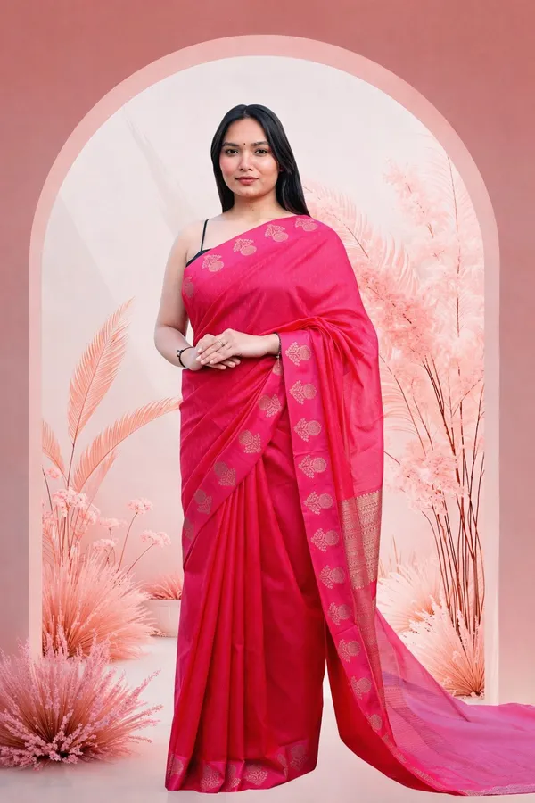 Pink_Silk_Meenakari_Woven_Floral_Motif_Saree_For_Women