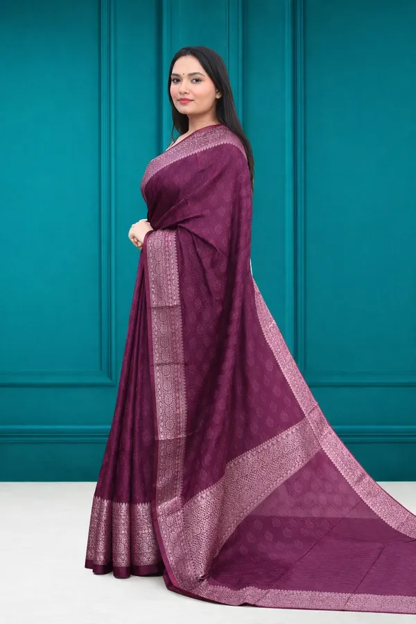 Purple_Silk_Meenakari_Woven_Motif_Saree_For_Women