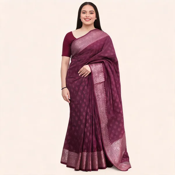 Purple_Silk_Meenakari_Woven_Motif_Saree_For_Women