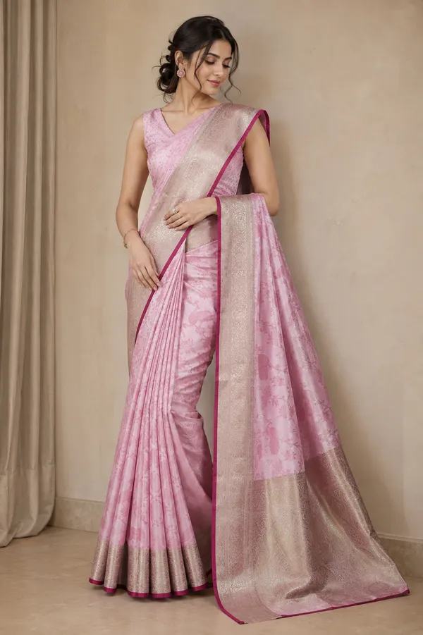 Pink_Jhakat_Silk_Peacock_Floral_Printed_Saree_For_Women
