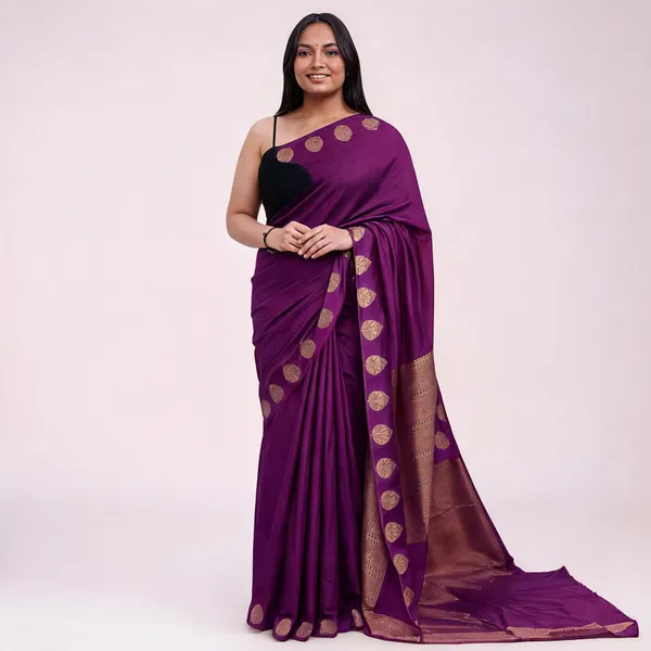 Purple_Silk_Meenakari_Paisley_Motif_Saree_For_Women