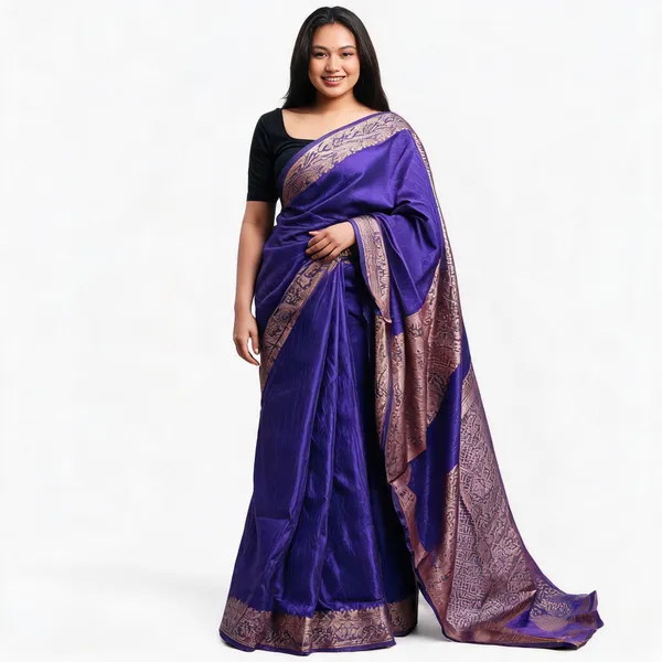 Purple_Silk_Woven_Meenakari_Saree_For_Women