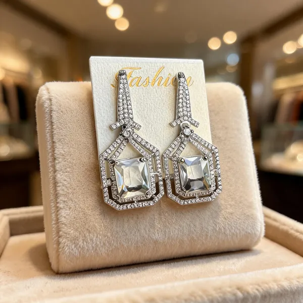 Silver_Brass_Rhinestone_Geometric_Drop_Earrings_For_Women