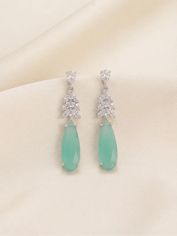 Silver_Blue_Brass_Stone_Drop_Earrings_For_Women