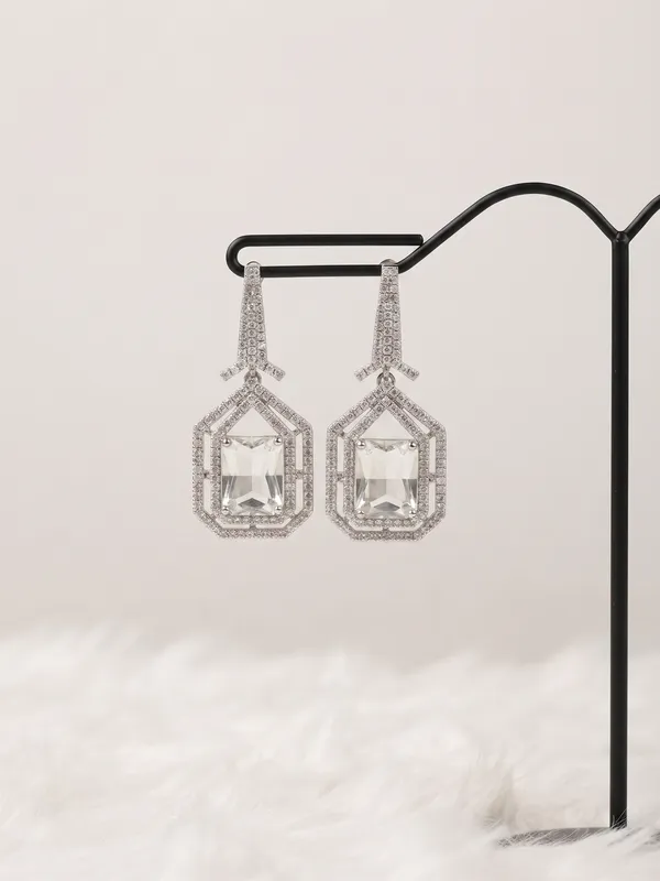 Silver_Brass_Rhinestone_Geometric_Drop_Earrings_For_Women