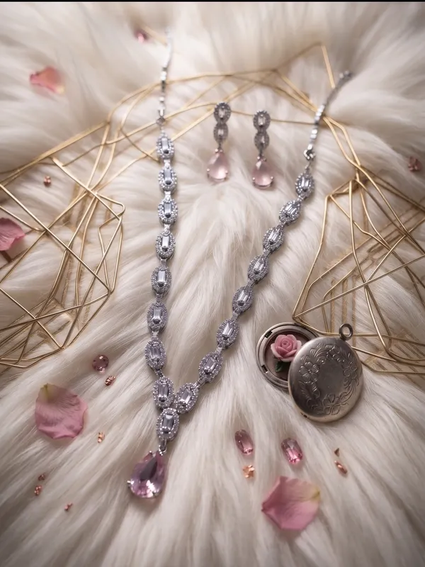 Silver_Brass_Stone_Embellished_Necklace_Set_For_Women