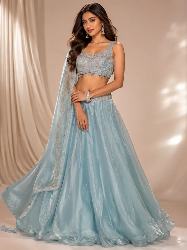 Sky_Blue_Shimmer_Embellished_Lehenga_Choli_For_Women