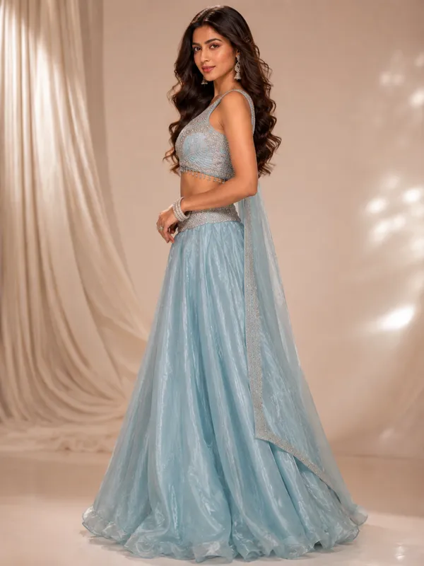 Sky_Blue_Shimmer_Embellished_Lehenga_Choli_For_Women