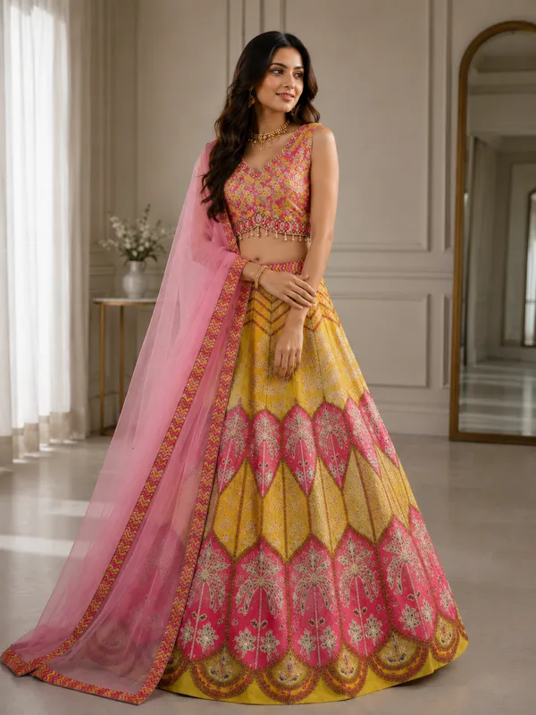 Yellow_And_Pink_Embroidered_Bridal_Lehenga_Choli_For_Women