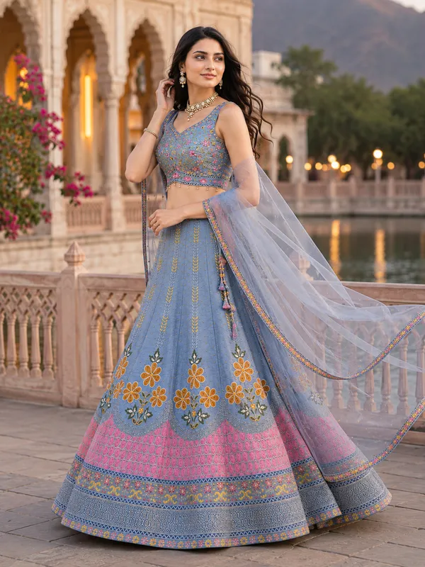 Grey_Silk_Net_Embroidered_Sequin_Lehenga_Choli_For_Women