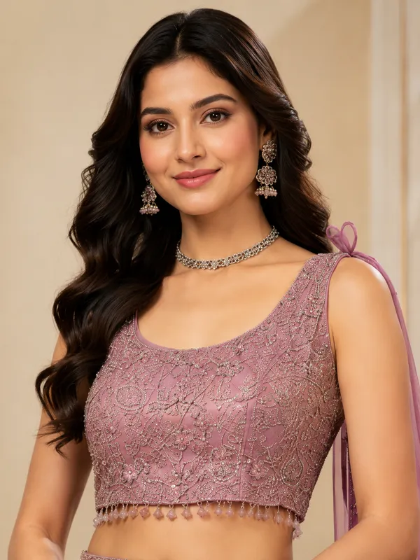 Mauve_Net_Embroidered_Flared_Lehenga_Choli_For_Women