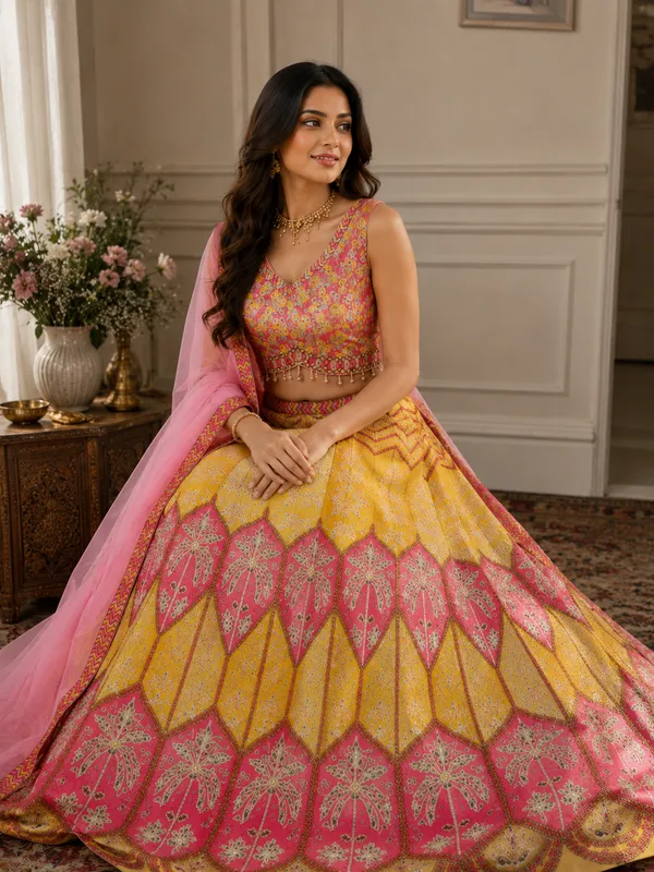 Yellow_And_Pink_Embroidered_Bridal_Lehenga_Choli_For_Women
