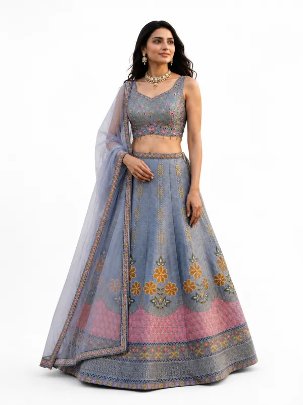Grey_Silk_Net_Embroidered_Sequin_Lehenga_Choli_For_Women