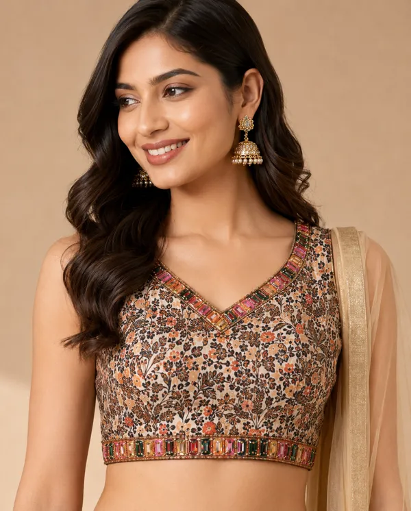 Multicolor_Digital_Print_Sleeveless_Lehenga_Choli_With_Dupatta_For_Women
