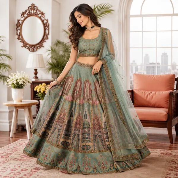 Sage_Green_Embroidered_Sequin_Lehenga_Choli_Set_For_Women