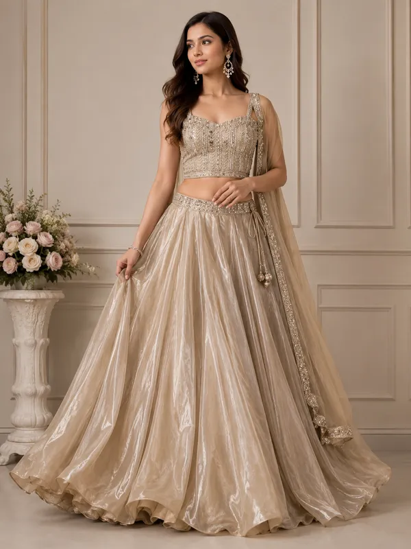 Beige_Silk_Net_Embroidered_Sequin_Lehenga_Choli_For_Women