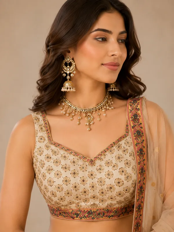 Rust_Embroidered_Panelled_Bridal_Lehenga_Choli_With_Net_Dupatta