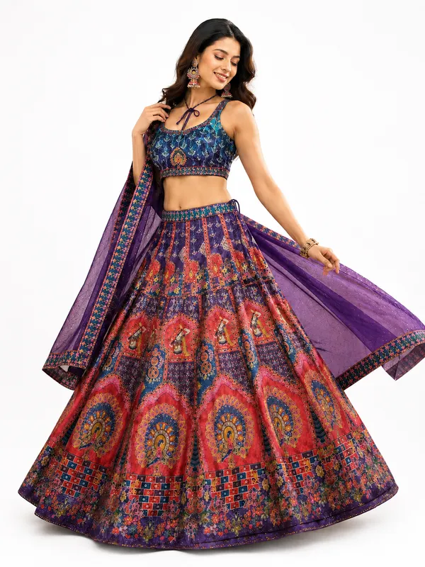 Blue_Multicolor_Printed_Sequin_Embroidered_Lehenga_Choli_For_Women