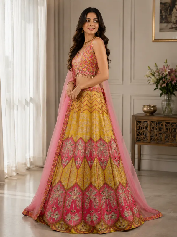 Yellow_And_Pink_Embroidered_Bridal_Lehenga_Choli_For_Women