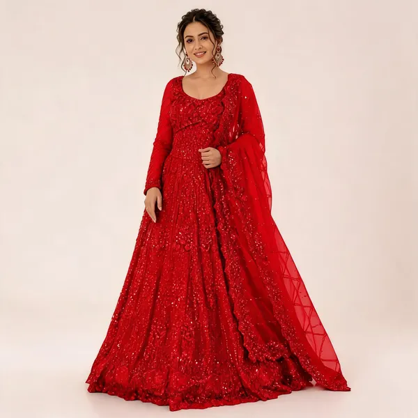 Red_Silk_Net_Embroidered_Sequin_Bridal_Lehenga_Choli_For_Women