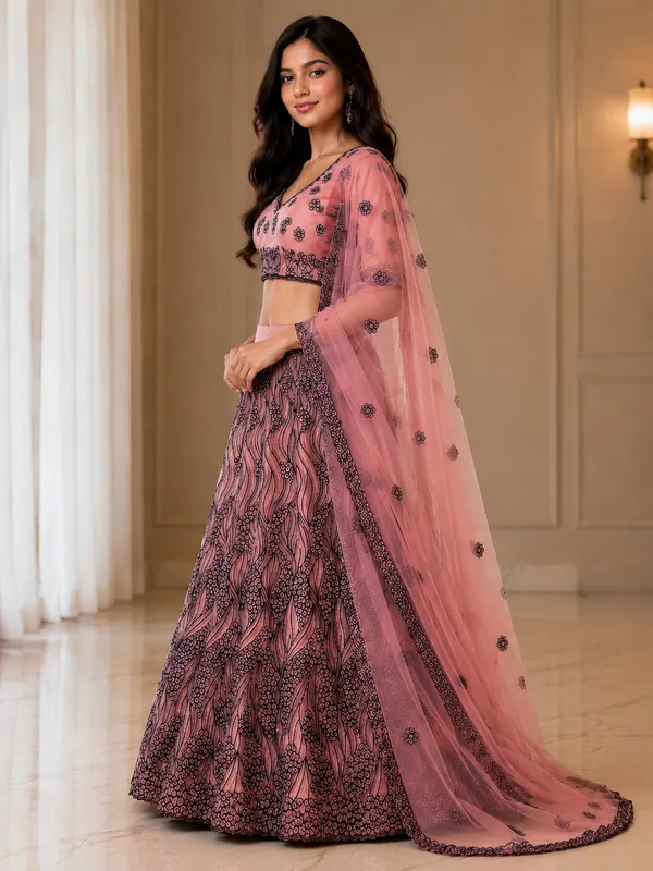 Dusty_Rose_Grace_Semi-Stitched_Lehenga_Set