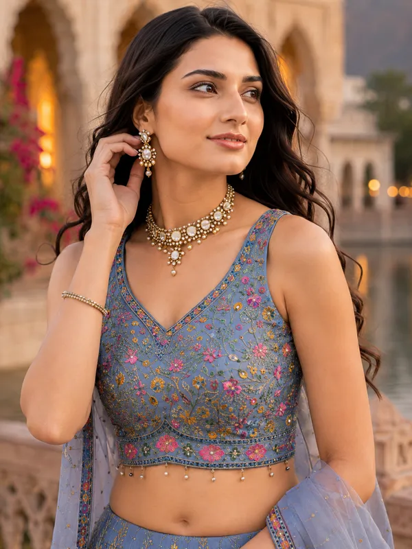 Grey_Silk_Net_Embroidered_Sequin_Lehenga_Choli_For_Women