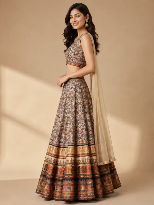 Multicolor_Digital_Print_Sleeveless_Lehenga_Choli_With_Dupatta_For_Women