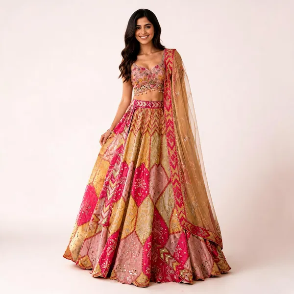 Pink_Yellow_Silk_Net_Embroidered_Bridal_Lehenga_Choli_For_Women