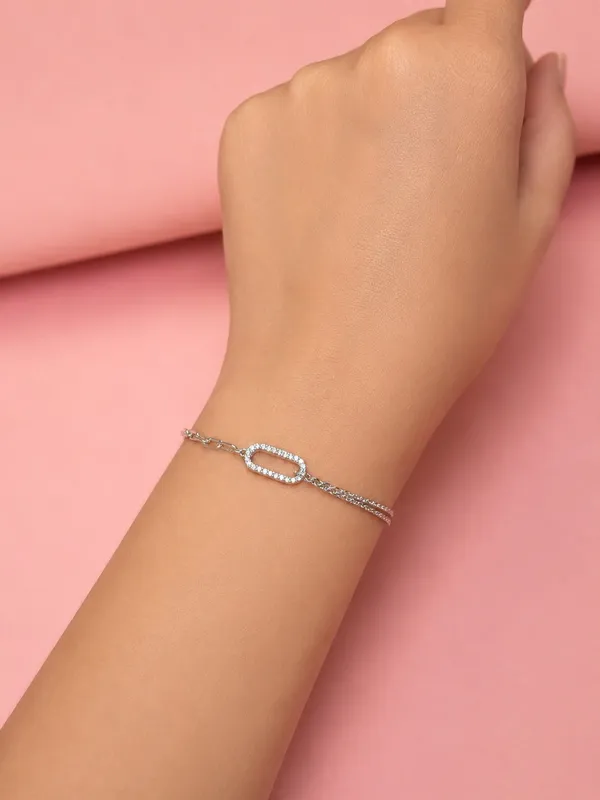 Silver_92.5_Oval_Link_Stone_Accent_Chain_Bracelet_For_Women