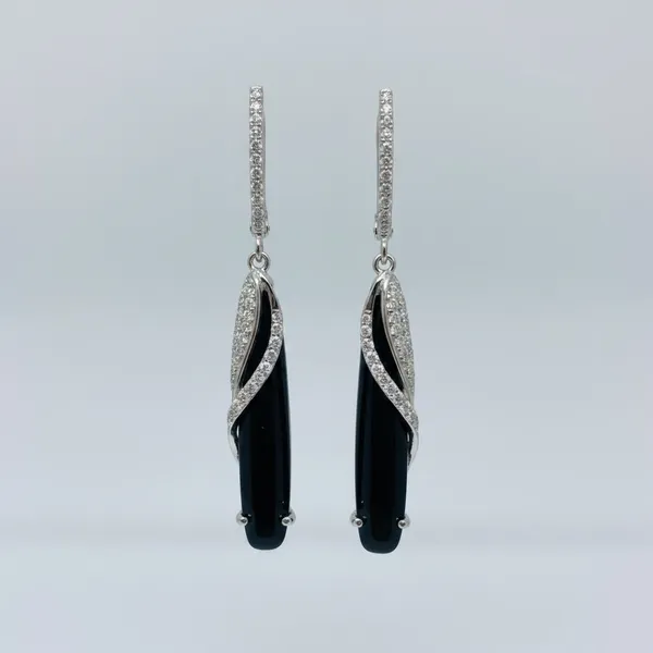 Silver_Black_92.5_Sterling_Drop_Earrings_For_Women