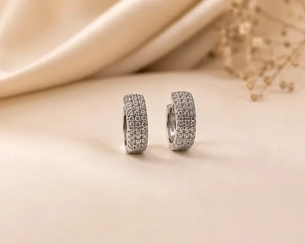 Silver_92.5_Pave_Huggie_Hoop_Earrings_For_Women