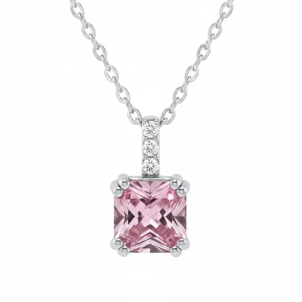 Pink_&_Silver_Rectangular_Stone_Pendant_Necklace_For_Women