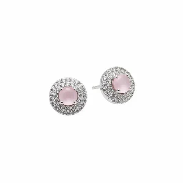 Pink_Halo_Stone_92.5_Sterling_Silver_Stud_Earrings_For_Women