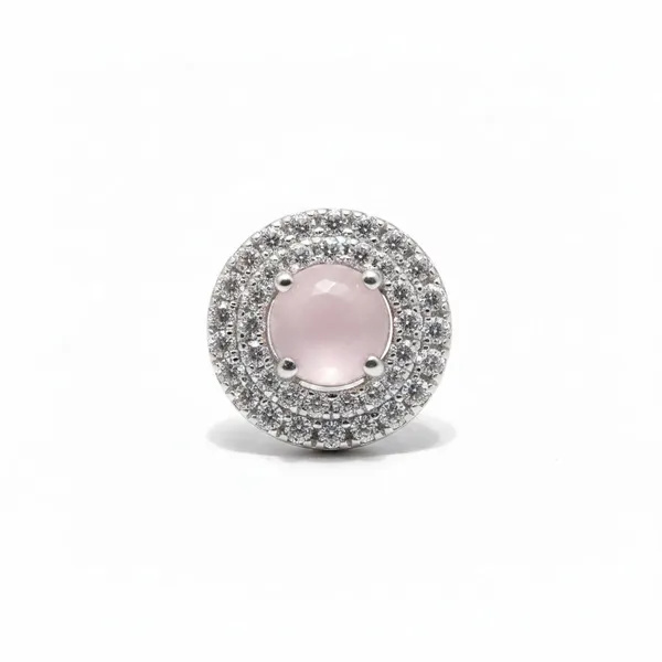 Pink_Halo_Stone_92.5_Sterling_Silver_Stud_Earrings_For_Women