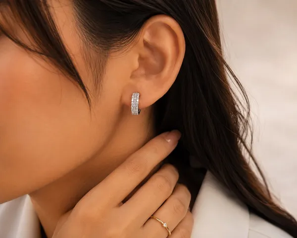 Silver_92.5_Pave_Huggie_Hoop_Earrings_For_Women