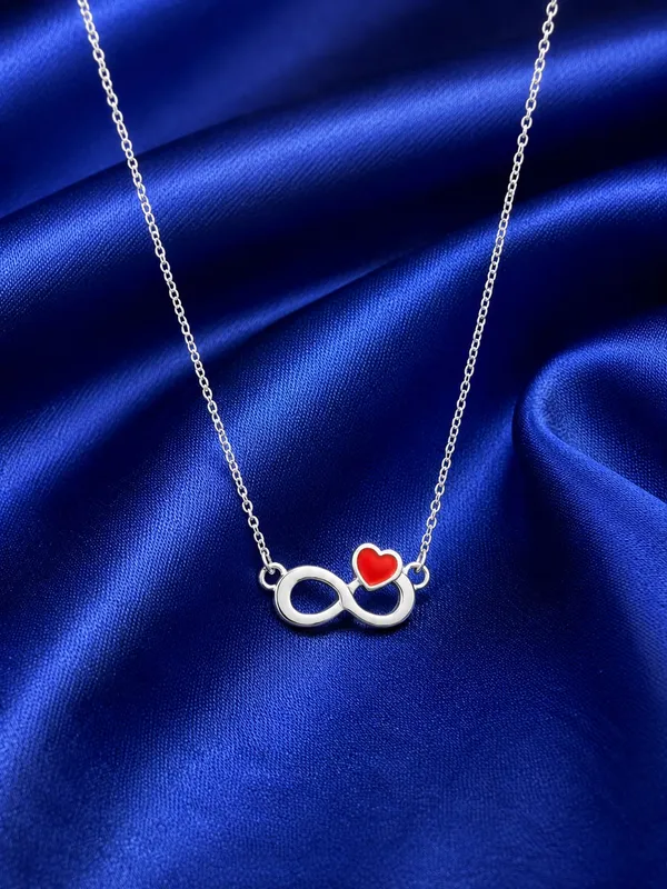 Silver_Infinity_Heart_Red_Accent_Pendant_Necklace_For_Women