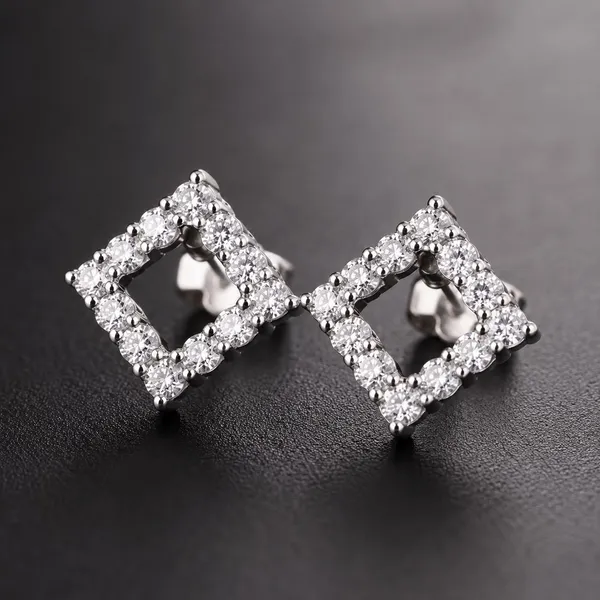 Silver_92.5_Rhinestone_Diamond_Shape_Stud_Earrings_For_Women