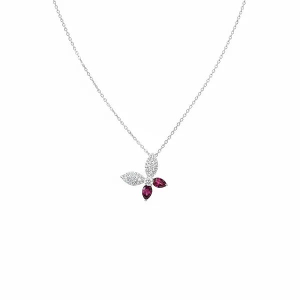 Silver_92.5_Purple_Floral_Stone_Pendant_Necklace_For_Women