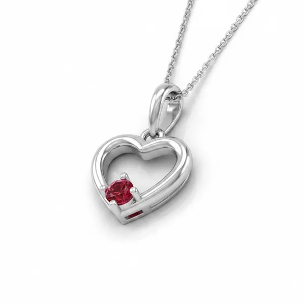 Silver_92.5_Open_Heart_Red_Stone_Pendant_Necklace_For_Women