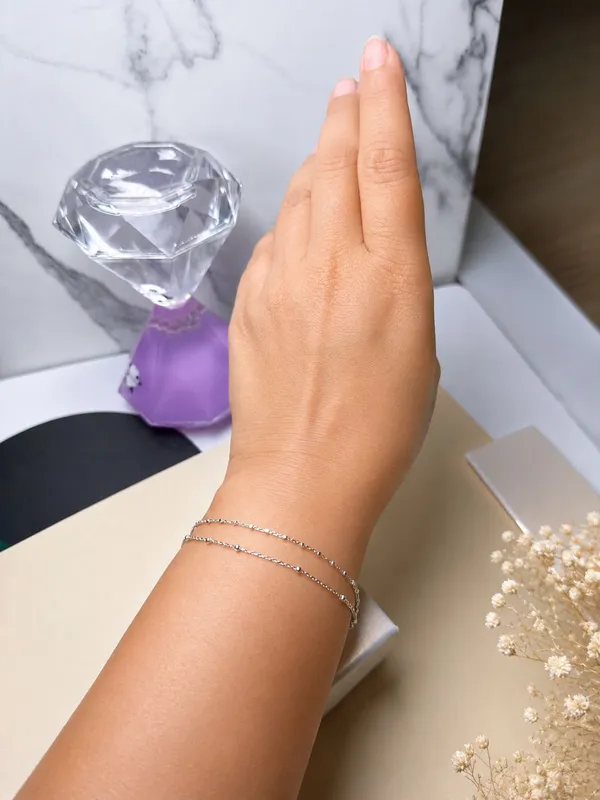 Silver_92.5_Double_Layer_Chain_Bracelet_For_Women