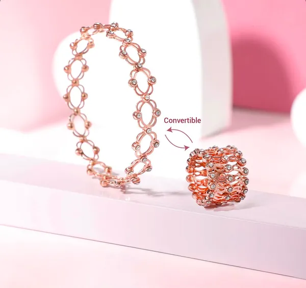 Pink_92.5_Sterling_Oval_Link_Bracelet_For_Women