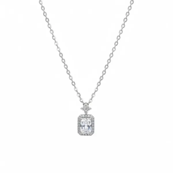 Silver_92.5_Crystal_Rectangular_Pendant_Necklace_Set_For_Women