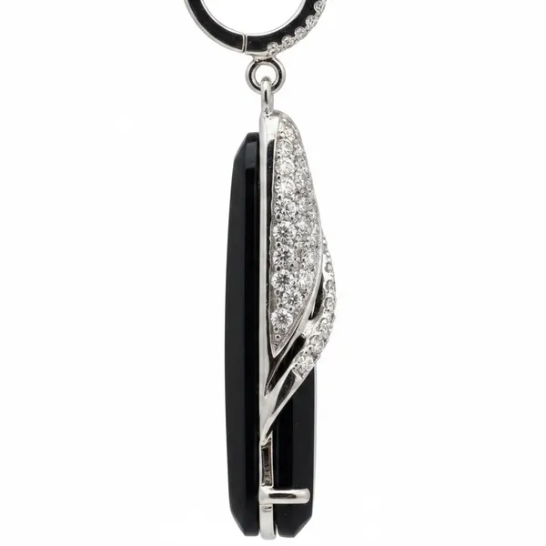Silver_Black_92.5_Sterling_Drop_Earrings_For_Women