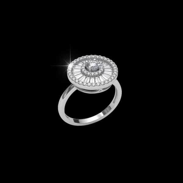 Silver_Round_Statement_Stone_Accent_Ring_For_Women