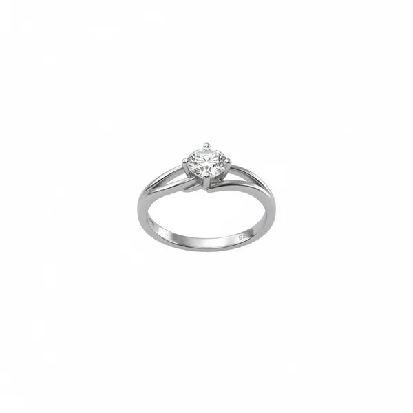 Silver_&_Clear_Stone_Accent_Ring_For_Women