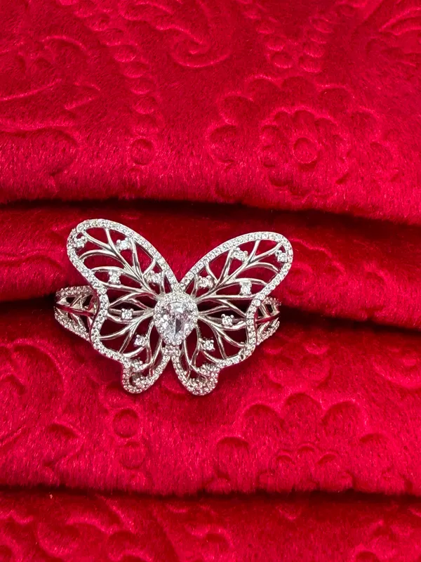 Silver_92.5_Butterfly_Statement_Ring_For_Women
