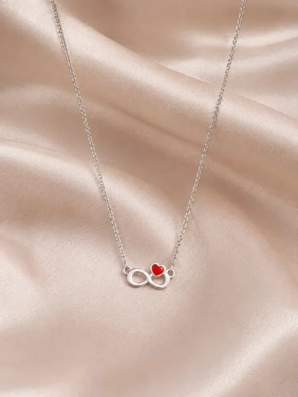 Silver_Infinity_Heart_Red_Accent_Pendant_Necklace_For_Women