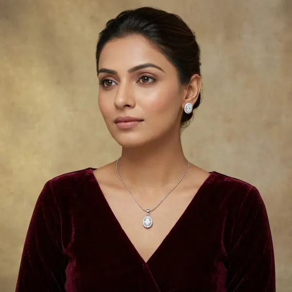 Silver_92.5_Oval_Pendant_Necklace_Set_For_Women