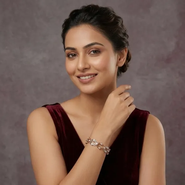 Rose_Gold_&_Silver_92.5_Link_Bracelet_For_Women